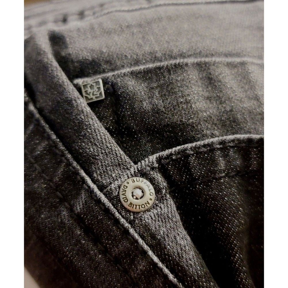 Buffalo David Bitton Men's 38x30 Straight Stretch Jackson 5-pocket Jeans Black - Picture 8 of 12